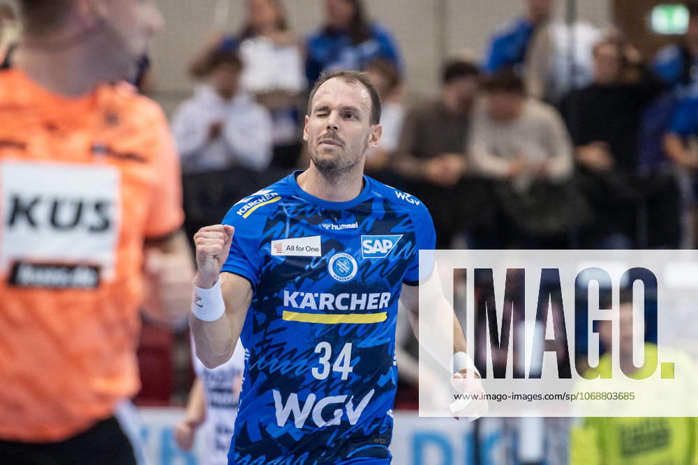 Kai Haefner TVB Stuttgart, 34 GER, TVB Stuttgart SG Flensburg Handewitt, DAIKIN HBL, Handball, Bundesliga, DHB Pokal Round of 16, Season 2025 2026, 05 11 2025 GER, TVB Stuttgart SG Flensburg Handewitt, DAIKIN HBL, Handball, Bundesliga, DHB Pokal Round of 16, Season 2025 2026, 05 11 2025 Stuttgart
