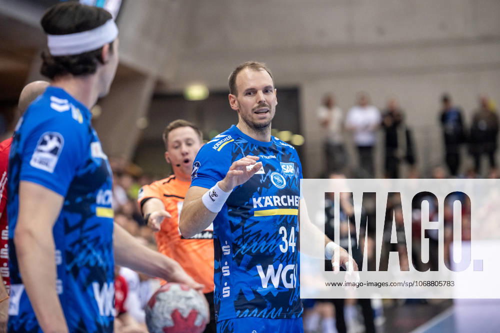 Kai Haefner TVB Stuttgart, 34 GER, TVB Stuttgart SG Flensburg Handewitt, DAIKIN HBL, Handball, Bundesliga, DHB Pokal Round of 16, Season 2025 2026, 05 11 2025 GER, TVB Stuttgart SG Flensburg Handewitt, DAIKIN HBL, Handball, Bundesliga, DHB Pokal Round of 16, Season 2025 2026, 05 11 2025 Stuttgart