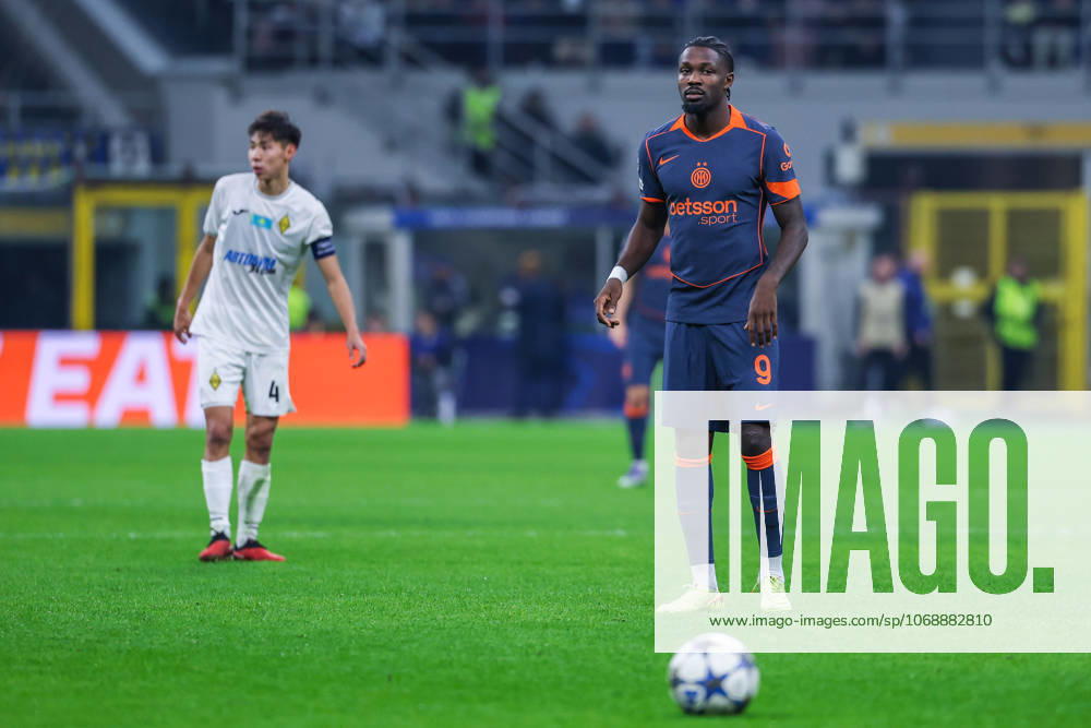 Marcus Thuram of FC Internazionale seen in action during UEFA Champions League 2025 26 League Phase - Matchday 4 football match between FC Internazionale and FC Kairat Almaty at San Siro Stadium in Milan Italy on 05 November 2025. Milan Stadio Giuseppe Meazza Milan Italy