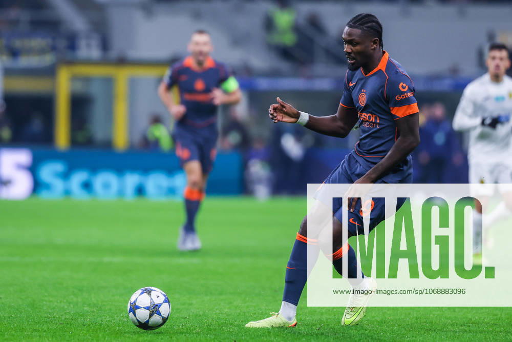 Marcus Thuram of FC Internazionale seen in action during UEFA Champions League 2025 26 League Phase - Matchday 4 football match between FC Internazionale and FC Kairat Almaty at San Siro Stadium in Milan Italy on 05 November 2025. Milan Stadio Giuseppe Meazza Milan Italy