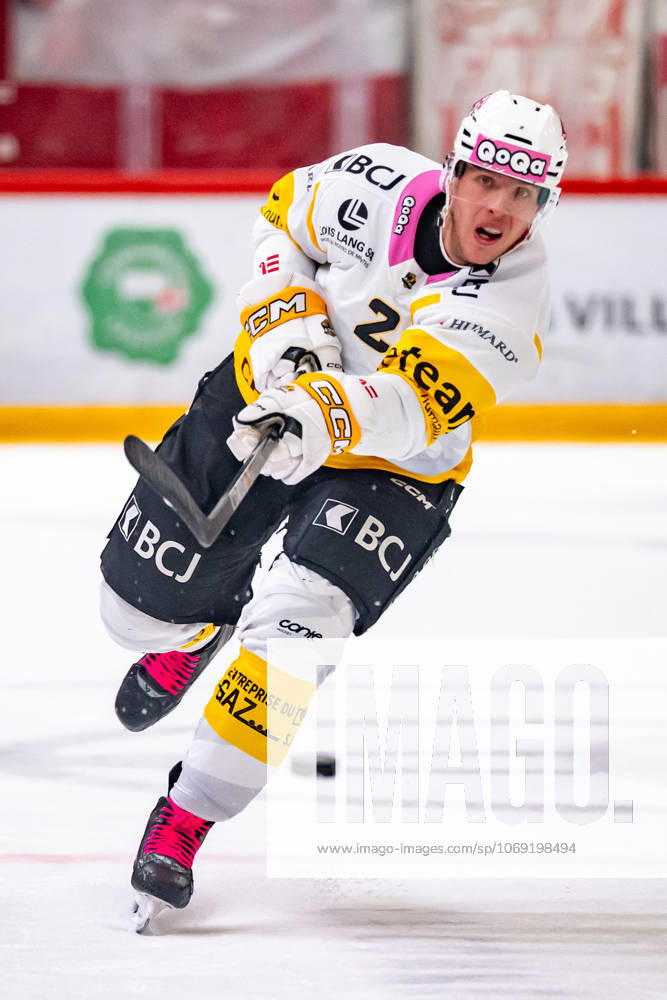 NL : Lausanne HC - HC Ajoie 14.11.2025, Lausanne, Vaudoise Arena, NL: Lausanne HC - HC Ajoie. Valentin Pilet (2, HC Ajoie) during the Swiss National League Ice hockey, Eishockey championship 2025-2026 match between Lausanne HC and HC Ajoie the Friday 14.11.2025 at the Vaudoise Arena in Lausanne, Switzerland. Lausanne Vaudoise Arena Vaud Switzerland