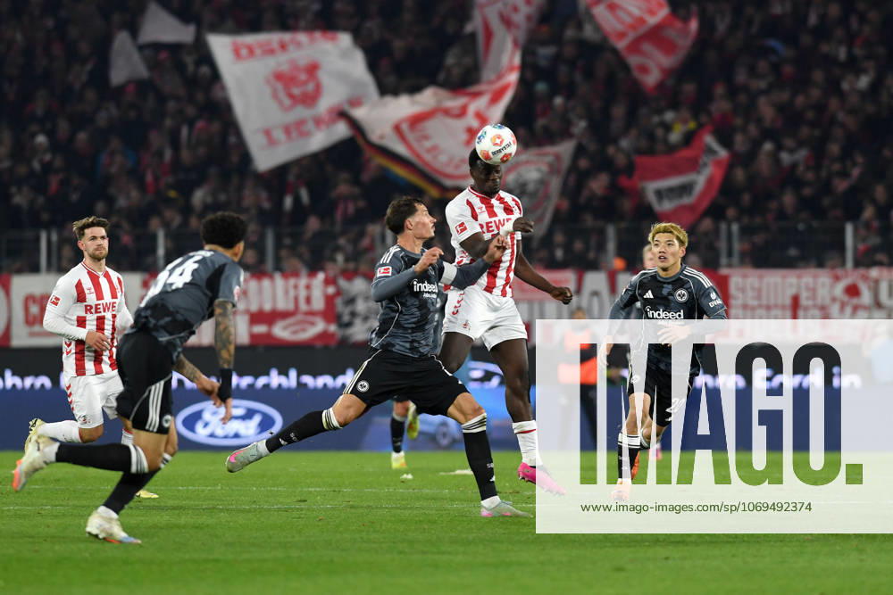 Robin Koch Eintracht Frankfurt and Ragnar Ache 1 FC Koeln battle for the ball during the Bundesliga match between 1 FC Köln and Eintracht Frankfurt at RheinEnergieSTADION on November 22, 2025 in Cologne, Germany, Germany Photo by Ralf Treese DeFodi Images Robin Koch Eintracht Frankfurt and Ragnar Ache 1 FC Koeln battle for the ball during the Bundesliga match between 1 FC Köln and Eintracht Frankfurt at RheinEnergieSTADION on November 22, 2025 in Köln, Germany Photo by Ralf Treese DeFodi Images DFL regulations prohibit any use of photographs as image sequences and or quasi video Photo by Ralf Treese DeFodi Images