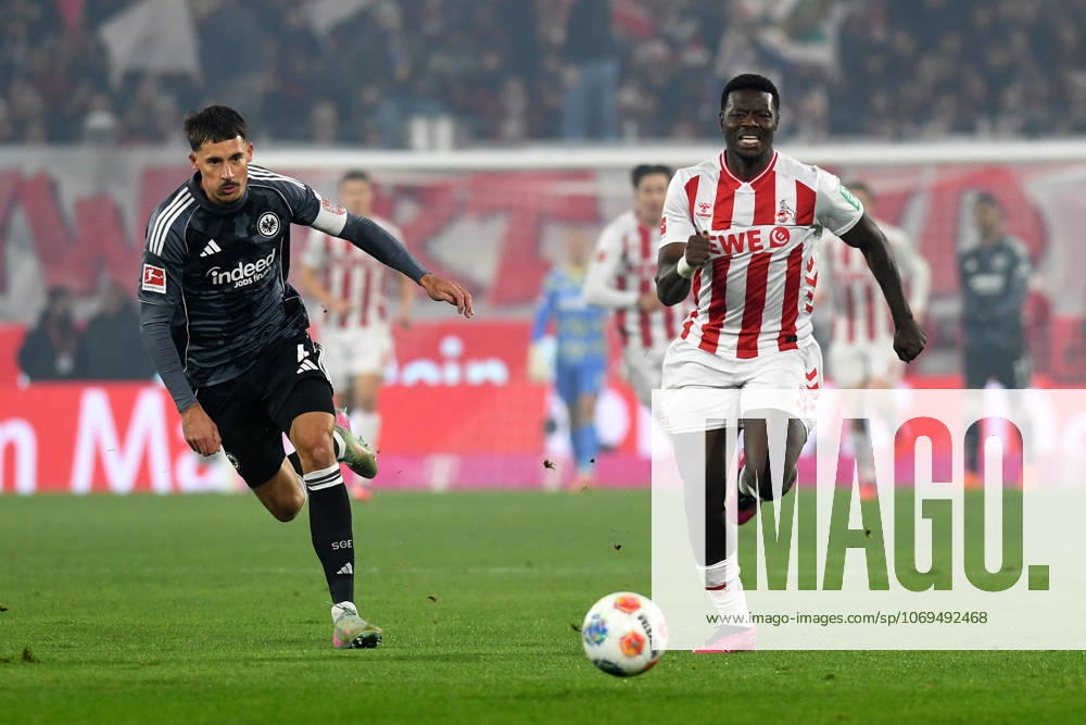 Robin Koch Eintracht Frankfurt and Ragnar Ache 1 FC Koeln battle for the ball during the Bundesliga match between 1 FC Köln and Eintracht Frankfurt at RheinEnergieSTADION on November 22, 2025 in Cologne, Germany, Germany Photo by Ralf Treese DeFodi Images Robin Koch Eintracht Frankfurt and Ragnar Ache 1 FC Koeln battle for the ball during the Bundesliga match between 1 FC Köln and Eintracht Frankfurt at RheinEnergieSTADION on November 22, 2025 in Köln, Germany Photo by Ralf Treese DeFodi Images DFL regulations prohibit any use of photographs as image sequences and or quasi video Photo by Ralf Treese DeFodi Images