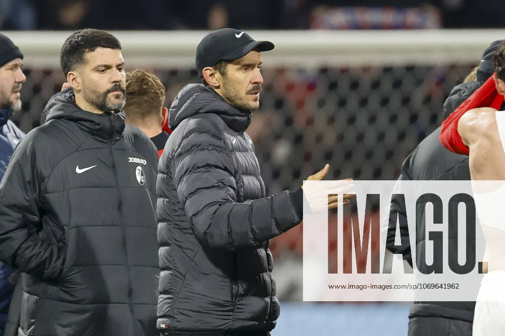 Julian Schuster SC Freiburg, Coach after the match , Czech Republic, Football, UEFA Europa League, Matchday 5, 2025 2026, Viktoria Pilsen vs SC Freiburg, 27 11 2025, Stadion mesta Plzne, Pilsen, Czech Republic Pilsen Stadion mesta Plzne Czech Republic