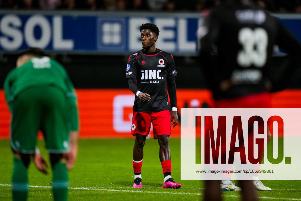 Eredivisie: Excelsior Rotterdam v FC Groningen Rotterdam - Derensili Sanches Fernandes of SBV Excelsior Rotterdam during the fifteenth competition round of the 2025 2026 Eredivisie season. The match is set between Excelsior Rotterdam and FC Groningen at Stadion Woudestein on 5 December 2025 in Rotterdam, The Netherlands. (VK Sportphoto Danny de Groot)
