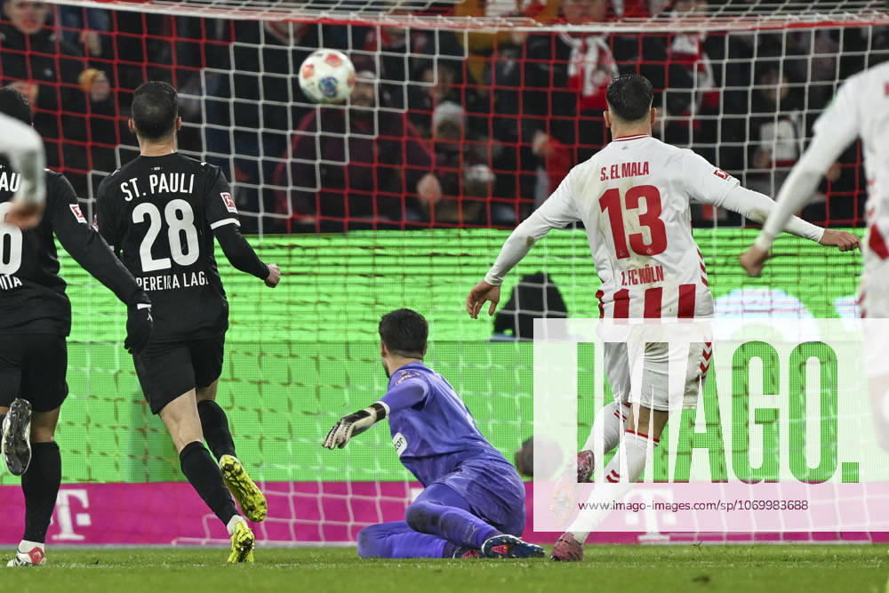 Said El Mala Koeln 13 scores the goal for 1 0 06 12 2025 Soccer 1 FC Koeln vs FC St Pauli, Rheinenergiestadion, Koeln, DFB DFL REGULATIONS PROHIBIT ANY USE OF PHOTOGRAPHS AS IMAGE SEQUENCES AND OR QUASI VIDEO