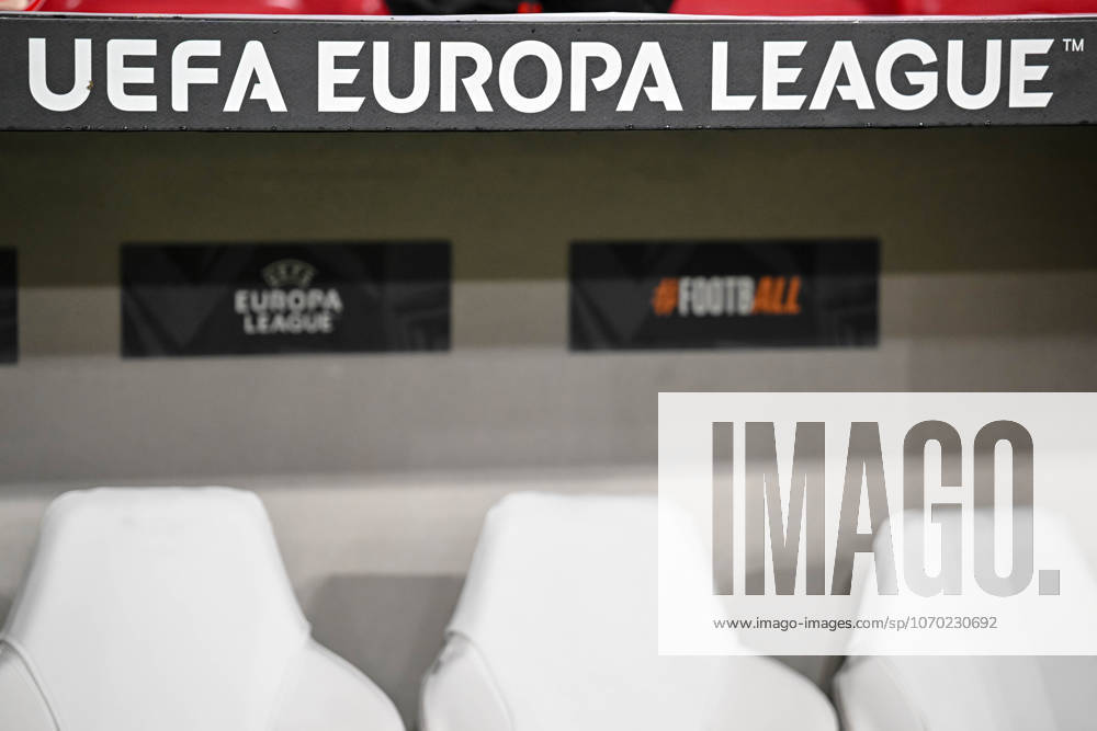UEFA Europa League logo during the UEFA Europa League 2025 26 League Phase MD6 match between VfB Stuttgart and Maccabi Tel Aviv FC at Stuttgart Arena on December 11, 2025 in Stuttgart, Germany Photo by Harry Langer DeFodi Images