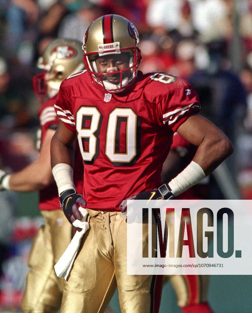 San Francisco, California, U.S - San Francisco 49ers vs. Green Bay Packers Candlestick Park Sunday, January 3, 1999. 49ers beat Packers 30-27. San Francisco 49ers wide receiver Jerry Rice