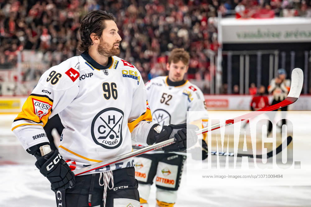 NL : Lausanne HC - HC Lugano 07.01.2026, Lausanne, Vaudoise Arena, NL: Lausanne HC - HC Lugano. Brendan Perlini (96, HC Lugano) during the Swiss National League Ice hockey, Eishockey championship 2025-2026 match between Lausanne HC and HC Lugano the Wednesday 07.01.2026 at the Vaudoise Arena in Lausanne, Switzerland. Lausanne Vaudoise Arena Vaud Switzerland