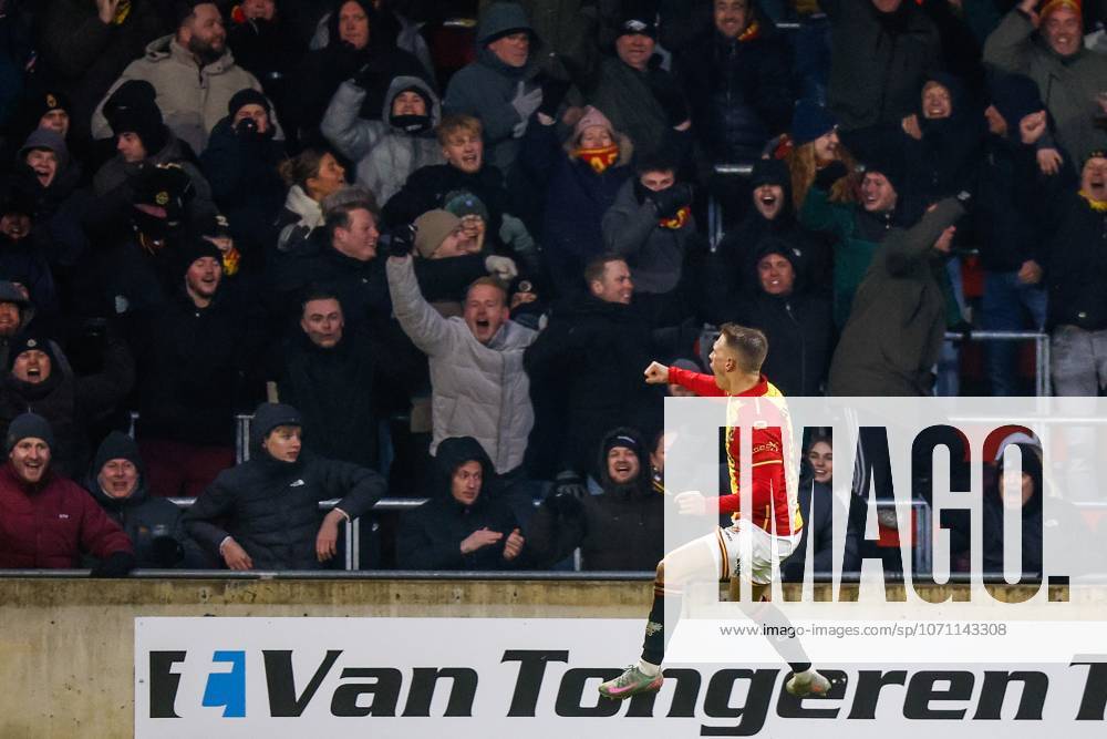 DEVENTER - Mathis Suray of Go Ahead Eagles celebrates after scoring the 2-1 goal during the Dutch Eredivisie match between Go Ahead Eagles and Fortuna Sittard at De Adelaarshorst on January 11, 2026, in Deventer, Netherlands. VINCENT JANNINK ANP Eredivisie 2025-2026 ANPxSportx IVx 547126516 originalFilename: 547126516