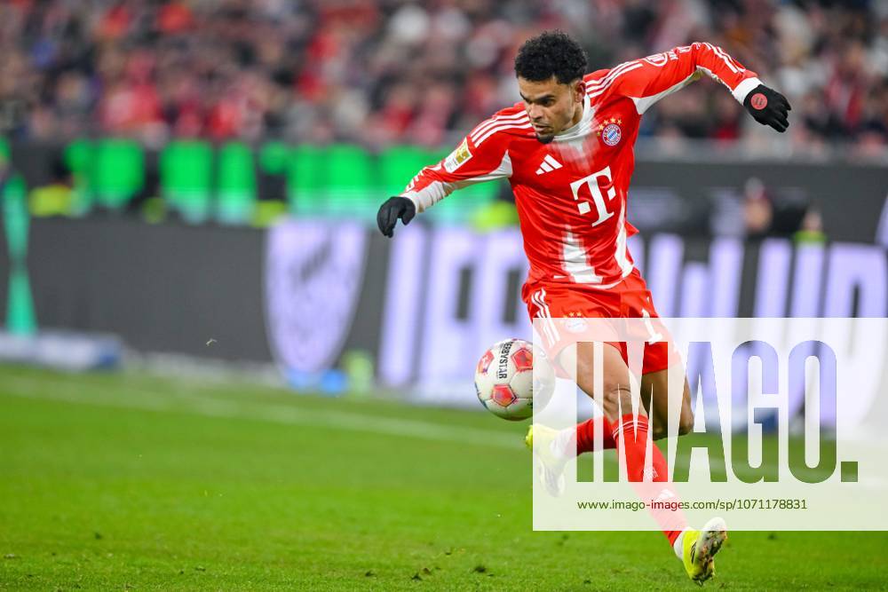 Luis Diaz FC Bayern München in action, am Ball, Einzelaktion waehrend des spiels der Bundesliga zwischen FC Bayern München und VfL Wolfsburg, Allianz Arena am 11 January 2026 in München, Germany Photo by Harry Langer DeFodi Images Luis Diaz FC Bayern München controls the Ball during the Bundesliga match between FC Bayern München and VfL Wolfsburg at Allianz Arena on January 11, 2026 in München, Germany Photo by Harry Langer DeFodi Images DFL regulations prohibit any use of photographs as image sequences and or quasi video Photo by Harry Langer DeFodi Images DFL regulations prohibit any use of photographs as image sequences and or quasi video