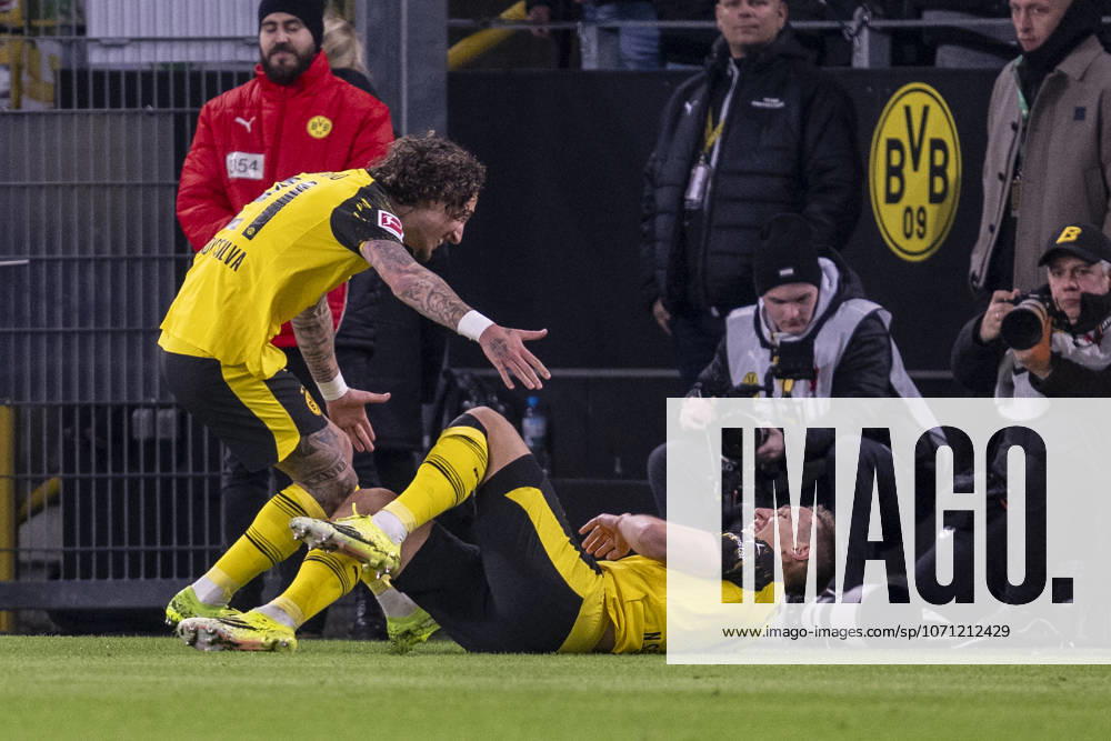 Football Borussia Dortmund SV Werder Bremen, Matchday 17 at Signal Iduna Park Nico Schlotterbeck Borussia Dortmund celebrates after his goal for 1 0 IMPORTANT NOTE According to the regulations of the DFL and the DFB, it is prohibited to use or have used photographs taken in the stadium and or of the match in the form of sequential images and or video-like photo series