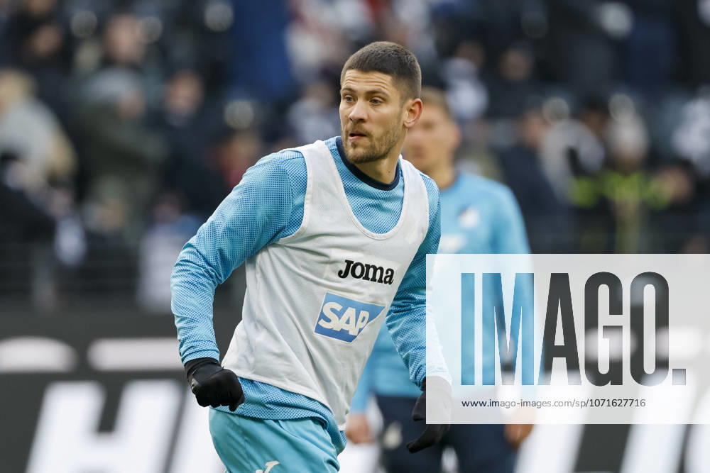Andrej Kramaric TSG Hoffenheim, 27 warming up before the start of the match , Germany, Soccer, 1 Bundesliga, Matchday 19, 2025 2026, Eintracht Frankfurt vs TSG 1899 Hoffenheim, 24 01 2026, Frankfurt am Main Deutsche Bank Park Germany