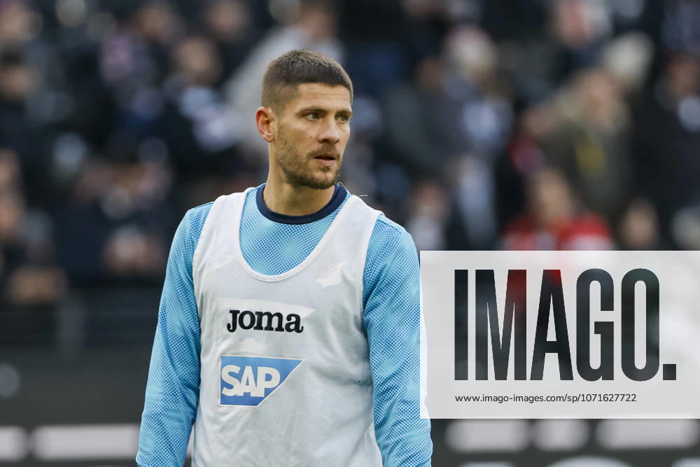 Andrej Kramaric TSG Hoffenheim, 27 warming up before the start of the match , Germany, Soccer, 1 Bundesliga, Matchday 19, 2025 2026, Eintracht Frankfurt vs TSG 1899 Hoffenheim, 24 01 2026, Frankfurt am Main Deutsche Bank Park Germany