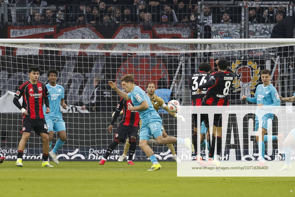 In the penalty area of TSG Hoffenheim , Germany, Soccer, 1 Bundesliga, Matchday 19, 2025 2026, Eintracht Frankfurt vs TSG 1899 Hoffenheim, 24 01 2026, Frankfurt am Main Deutsche Bank Park Germany