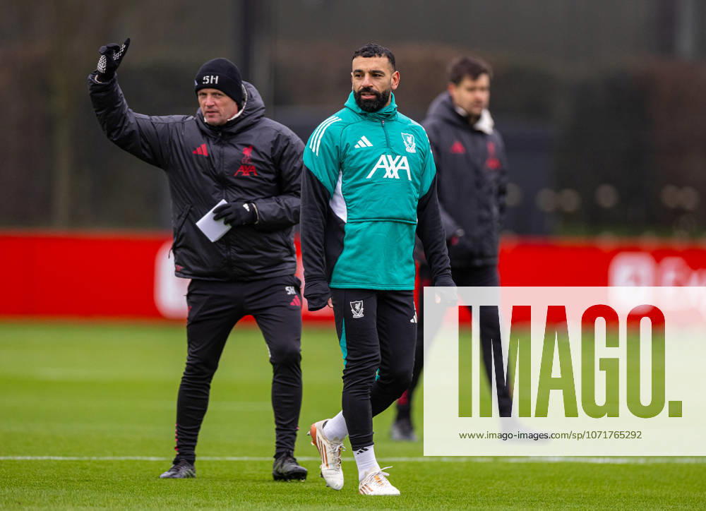 Football - UEFA Champions League - Liverpool FC v QarabaÄü FK - MD-1 LIVERPOOL, ENGLAND - Tuesday, January 27, 2026: Liverpool s Mohamed Salah during a training session at the AXA Training Centre ahead of the UEFA Champions League match between Liverpool FC and QarabaÄü FK. (Photo by David Rawcliffe Propaganda) LIVERPOOL AXA Training Centre MERSEYSIDE ENGLAND