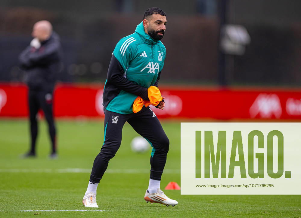 Football - UEFA Champions League - Liverpool FC v QarabaÄü FK - MD-1 LIVERPOOL, ENGLAND - Tuesday, January 27, 2026: Liverpool s Mohamed Salah during a training session at the AXA Training Centre ahead of the UEFA Champions League match between Liverpool FC and QarabaÄü FK. (Photo by David Rawcliffe Propaganda) LIVERPOOL AXA Training Centre MERSEYSIDE ENGLAND