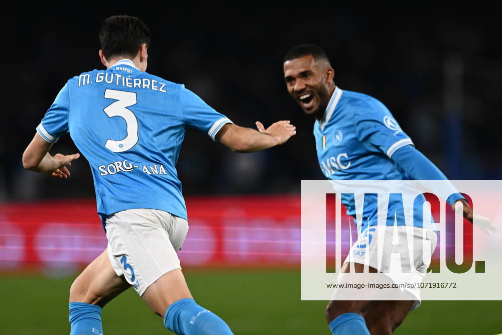 Ni Napoli 31 01 2026 - campionato di calcio serie A Napoli-Fiorentina foto Nicola Ianuale Image nella foto: esultanza gol Miguel Gutierrez