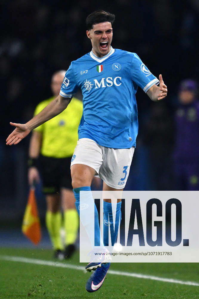 Dc Napoli 31 01 2026 - campionato di calcio serie A Napoli-Fiorentina foto Domenico Cippitelli Image nella foto: esultanza gol Miguel Gutierrez