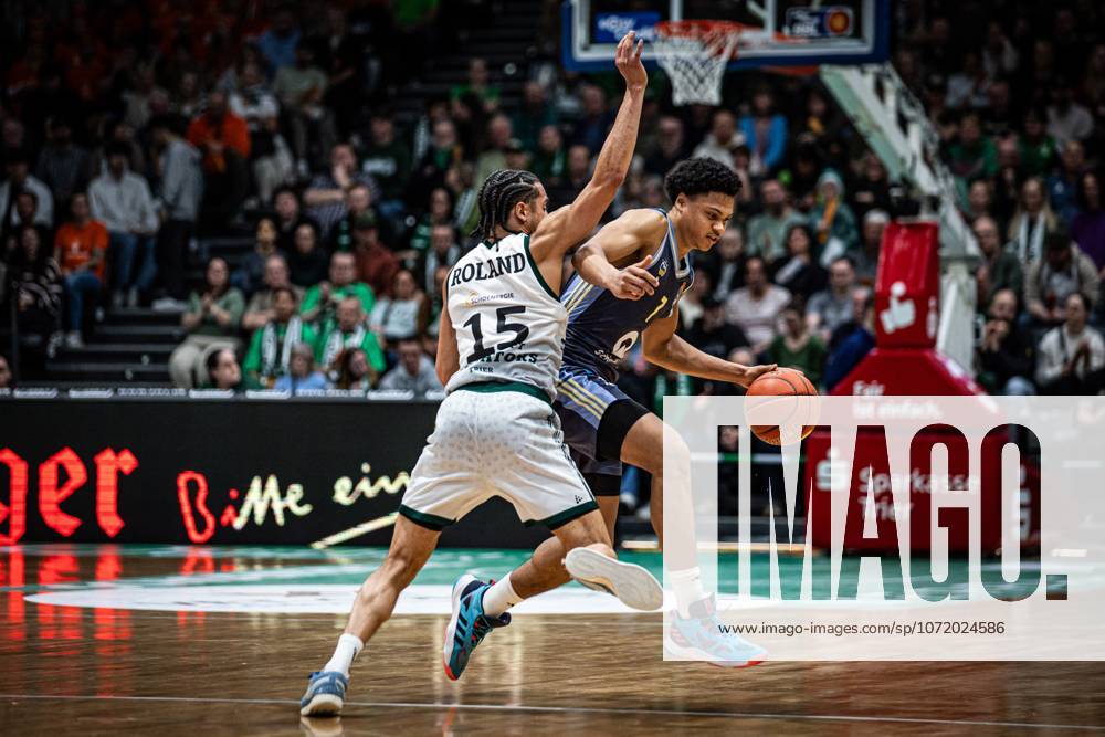 Jack Kayil Alba Berlin in duel with Jordan Roland Gladiators Trier , Vet Concept Gladiators Trier vs Alba Berlin, Basketball, easyCredit BBL, Matchday 18, Season 2025 2026, 02 02 2026 Vet Concept Gladiators Trier vs Alba Berlin, Basketball, easyCredit BBL, Matchday 18, Season 2025 2026