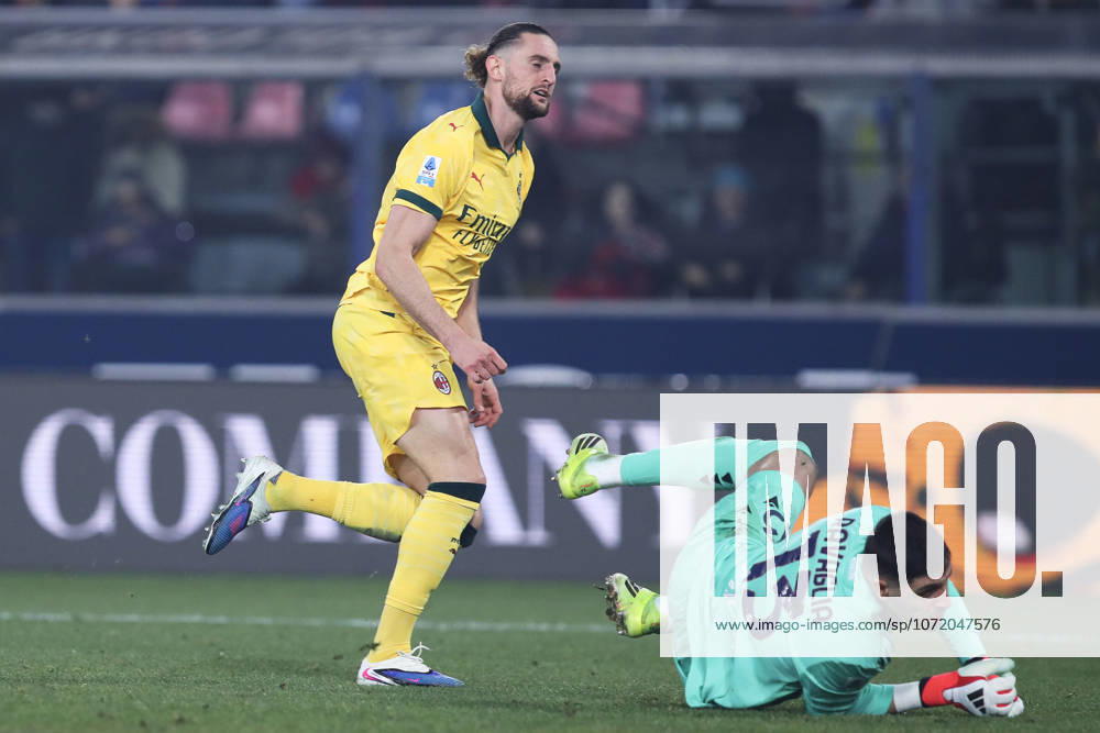 Adrien Rabiot of AC Milan scores the goal of 0-3 during the serie A match between Bologna FC and AC Milan at Renato dallAra stadium in Bologna (Italy), February 3, 2026. massimilianoxcarnabuci
