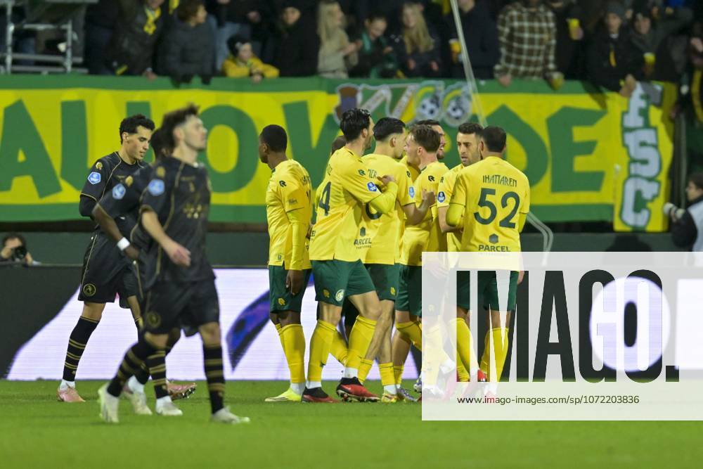 , Fortuna Sittard Stadium , season 2025 2026 , Dutch Eredivisie football , match between Fortuna Sittard and Sparta , picture shows , Fortuna Sittard celebrating 1-0 Fortuna Sittard - Sparta x201377907x