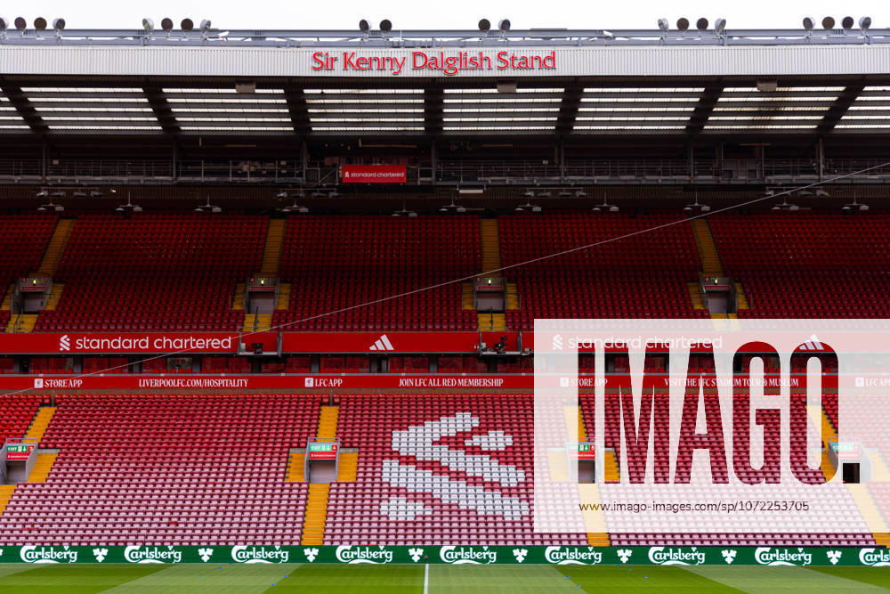 Football - FA Premier League - Liverpool FC v Manchester City FC LIVERPOOL, ENGLAND - Sunday, February 8, 2026: A general view of the Sir Kenny Dalglish Stand featuring the Standard Chartered logo before the FA Premier League match between Liverpool FC and Manchester City FC at Anfield. (Photo by David Rawcliffe Propaganda) LIVERPOOL Anfield MERSEYSIDE ENGLAND