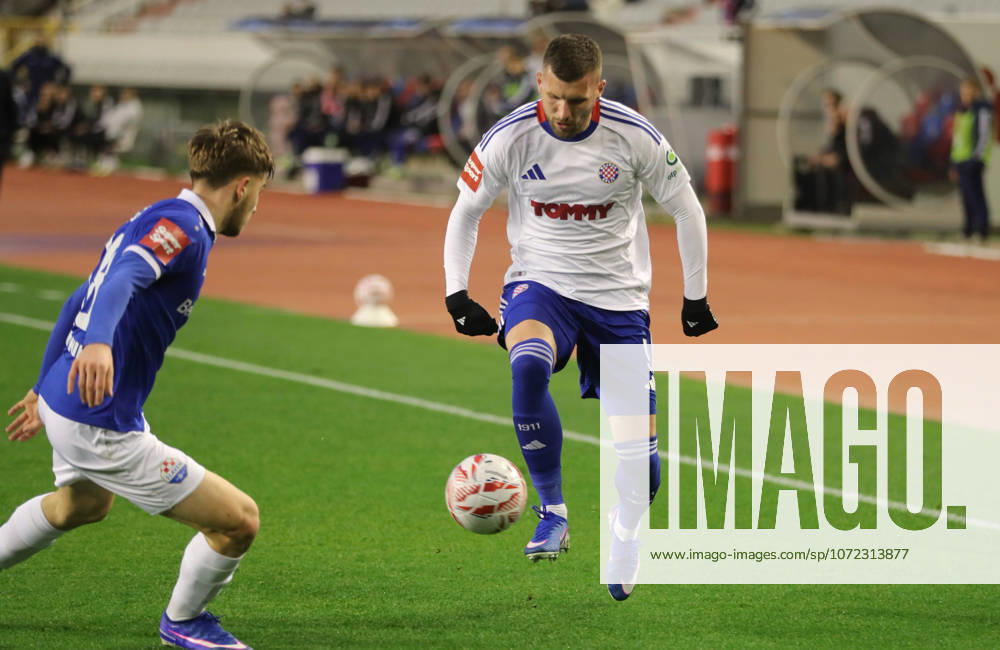 SuperSport HNL, round 18: HNK Hajduk Split v NK Slaven Belupo Ante Rebic of HNK Hajduk Split during the SuperSport HNL 2025. 2026. round 21 match between HNK Hajduk Split and NK Slaven Belupo at Poljud Stadium in Split, Croatia on February 7, 2026. IvoxCagalj PIXSELL