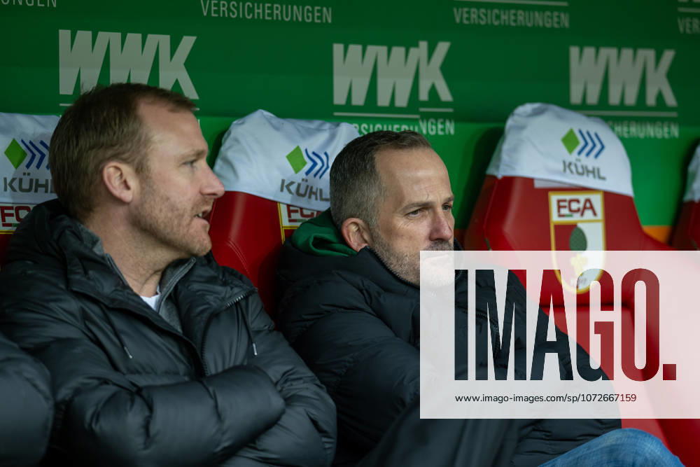 Manuel Baum FC Augsburg, Head Coach , GER, FC Augsburg vs 1 FC Heidenheim, Football, Bundesliga, Matchday 22, Season 2025 2026, 15 02 2026, DFL DFB REGULATIONS PROHIBIT ANY USE OF PHOTOGRAPHS AS IMAGE SEQUENCES AND OR QUASI VIDEO, GER, FC Augsburg vs 1 FC Heidenheim, Football, Bundesliga, Matchday 22, Season 2025 2026, 15 02 2026 Heidenheim