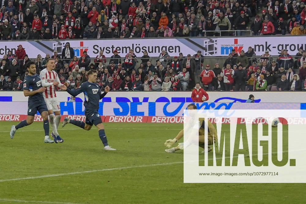 Said El Mala Koeln 13 scores the goal to 2 2 21 02 2026 Soccer 1 FC Koeln vs TSG Hoffenheim, Rheinenergiestadion, Koeln, DFB DFL REGULATIONS PROHIBIT ANY USE OF PHOTOGRAPHS AS IMAGE SEQUENCES AND OR QUASI VIDEO