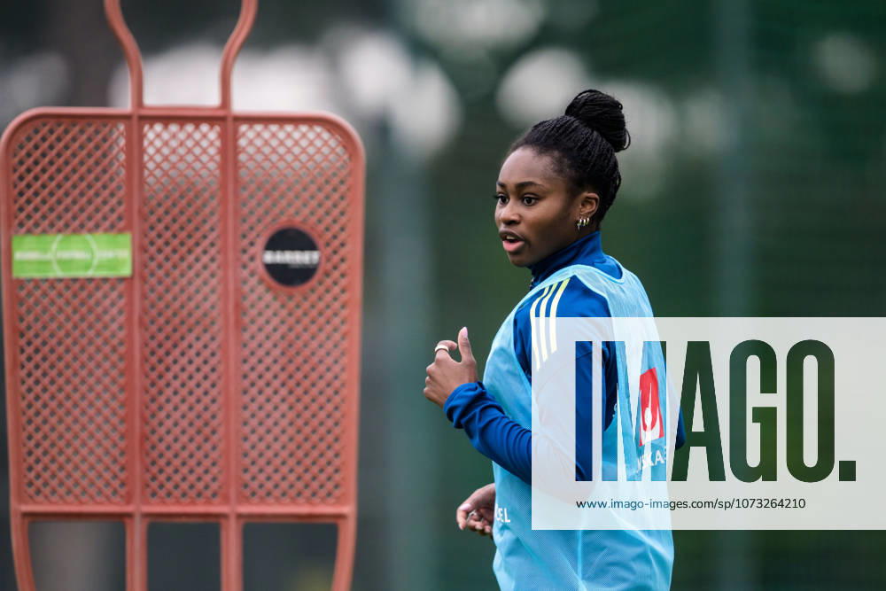 Monica Jusu Bah of the Swedish women s national football at a training session on February 25, 2026 in Albufeira Photo Ludvig Thunman BILDBYRAN code LT LT0773 fotboll football soccer fotball träning practice training sverige sweden dam bbeng