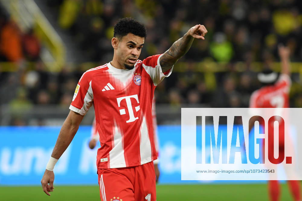Luis Diaz FC Bayern Muenchen gestures during the Bundesliga match between Borussia Dortmund and FC Bayern Munich at Signal Iduna Park on February 28, 2026 in Dortmund, Germany, Germany Photo by Ralf Treese DeFodi Images Luis Diaz FC Bayern Muenchen gestures during the Bundesliga match between Borussia Dortmund and FC Bayern München at Signal Iduna Park on February 28, 2026 in Dortmund, Germany Photo by Ralf Treese DeFodi Images DFL regulations prohibit any use of photographs as image sequences and or quasi video Photo by Ralf Treese DeFodi Images
