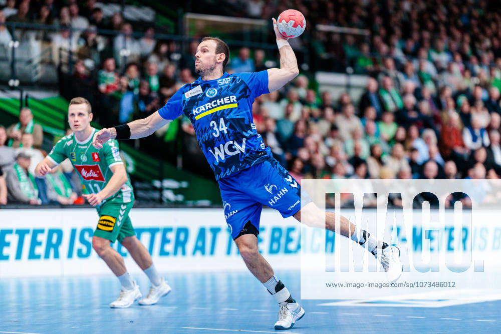 Kai Haefner TVB Stuttgart, 34 on seven-meter 7-meter throw GER, GWD Minden vs TVB Stuttgart, Handball, 1 Bundesliga, 23 Matchday, Season 2025 2026, 01 03 2026 GER, GWD Minden vs TVB Stuttgart, Handball, 1 Bundesliga, 23 Matchday, Season 2025 2026, 01 03 2026 Minden