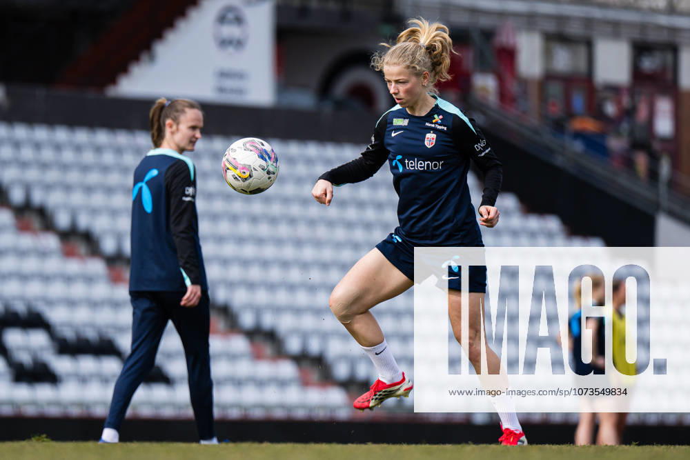 Justine Kielland of the Norwegian womens national football team during a training session on March 2, 2026 in Vienna Photo Marius Simensen BILDBYRAN Cop 238 bbeng dam fifa women s world cup qualifier football fotball fotball norge norway practice soccer training trening träning