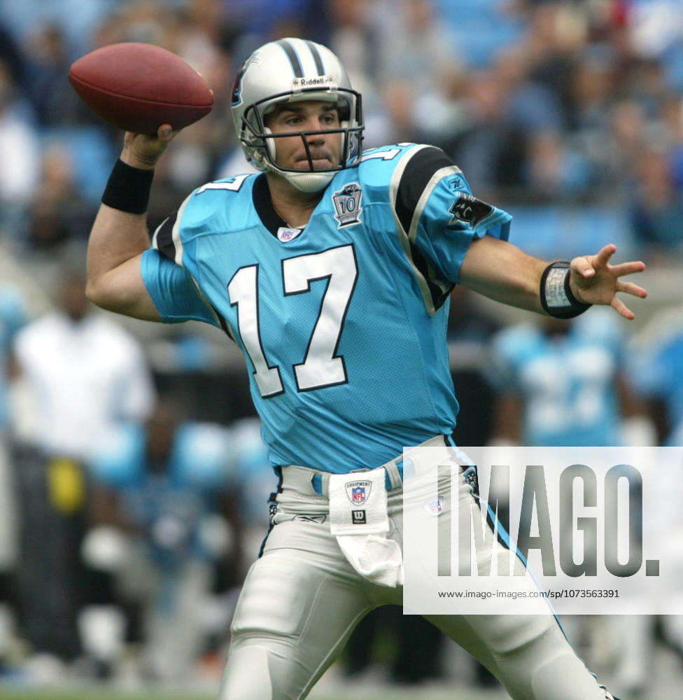 Oct 24, 2004; Charlotte, NC, USA; Carolina Panthers quarterback JAKE DELHOMME passes against the San Diego Chargers in the second half at Bank of America Stadium in Charlotte. San Diego won, 16-6. Charlotte North Carolina U.S.