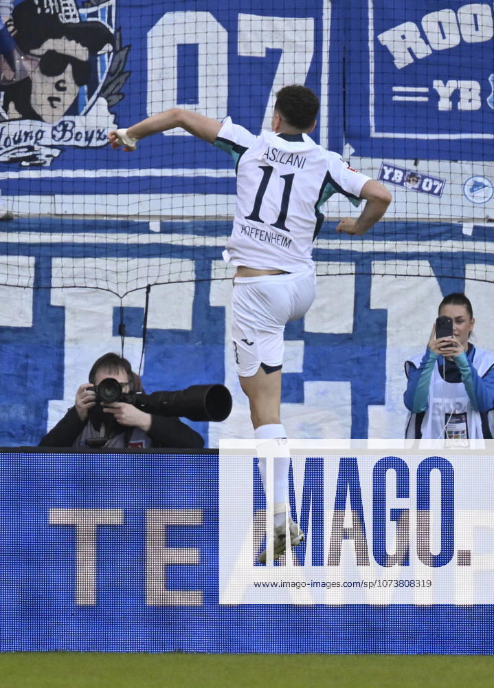 GOAL to 0 3 Fisnik Asllani TSG 1899 Hoffenheim 11 Goal celebration behind sports photographer Harry Langer dpa 1 FC Heidenheim 1846 FCH vs TSG 1899 Hoffenheim 07 03 2026 DFL REGULATIONS PROHIBIT ANY USE OF PHOTOGRAPHS AS IMAGE SEQUENCES AND OR QUASI VIDEO 1 FC Heidenheim 1846 FCH vs TSG 1899 Hoffenheim