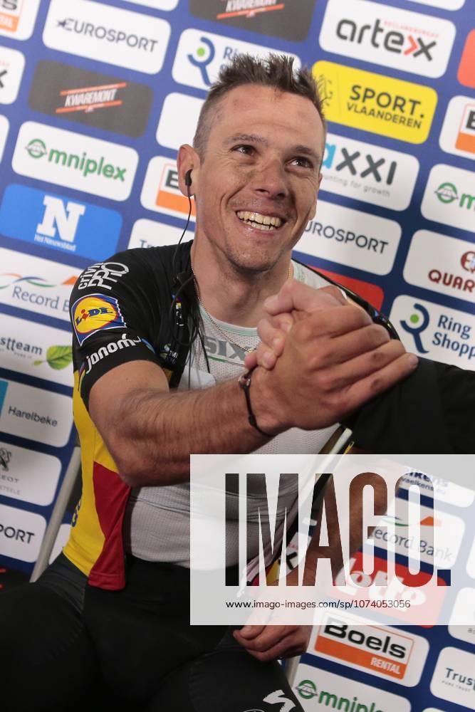 Road cycling, Rad, Radsport, Strasse illustration pictures HARELBEKE, BELGIUM - MARCH 24 : GILBERT Philippe (BEL) Rider of Quick-Step Floors Cycling team after the 60th Record Bank E3 Harelbeke UCI World Tour cycling race with start and finish in Harelbeke on March 24, 2017 in Harelbeke, Belgium, 24 03 17 Harelbeke Belgium
