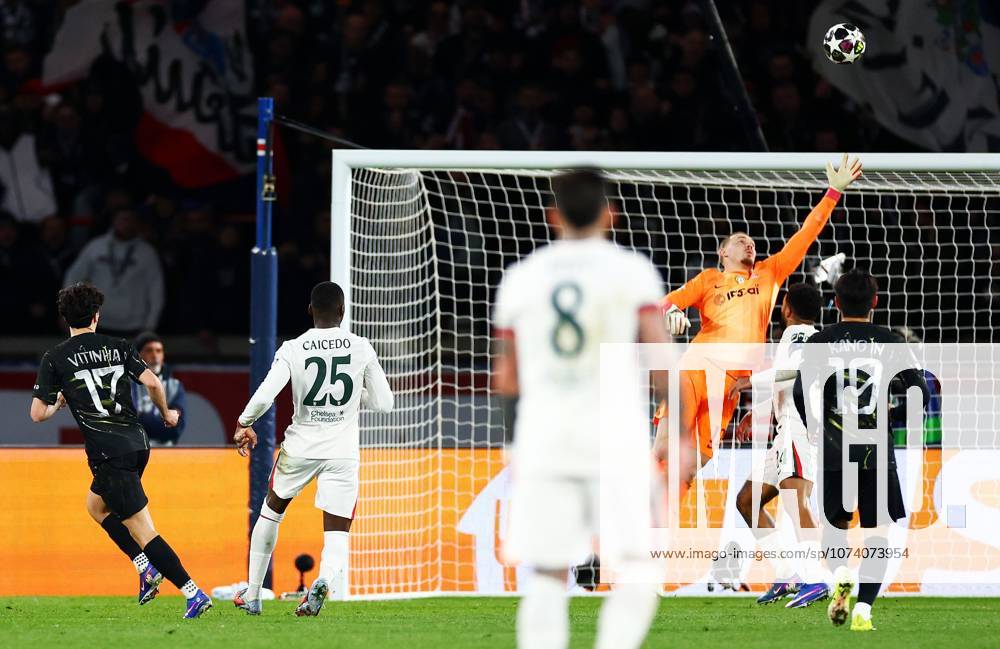 Vitinha of Paris Saint-Germain scores a goal to make the score 3-2. Paris Saint-Germain v Chelsea, UEFA Champions League, Round of 16, First Leg, Football, Parc des Princes, Paris, France - 11 Mar 2026Paris Parc des Princes France