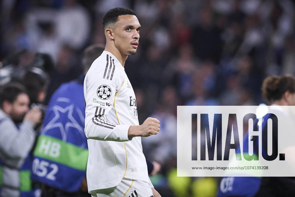 Real Madrid CF s Trent Alexander-Arnold celebrates a win during Champions League 2025 2026 match. March 11,2026. (20260311134)