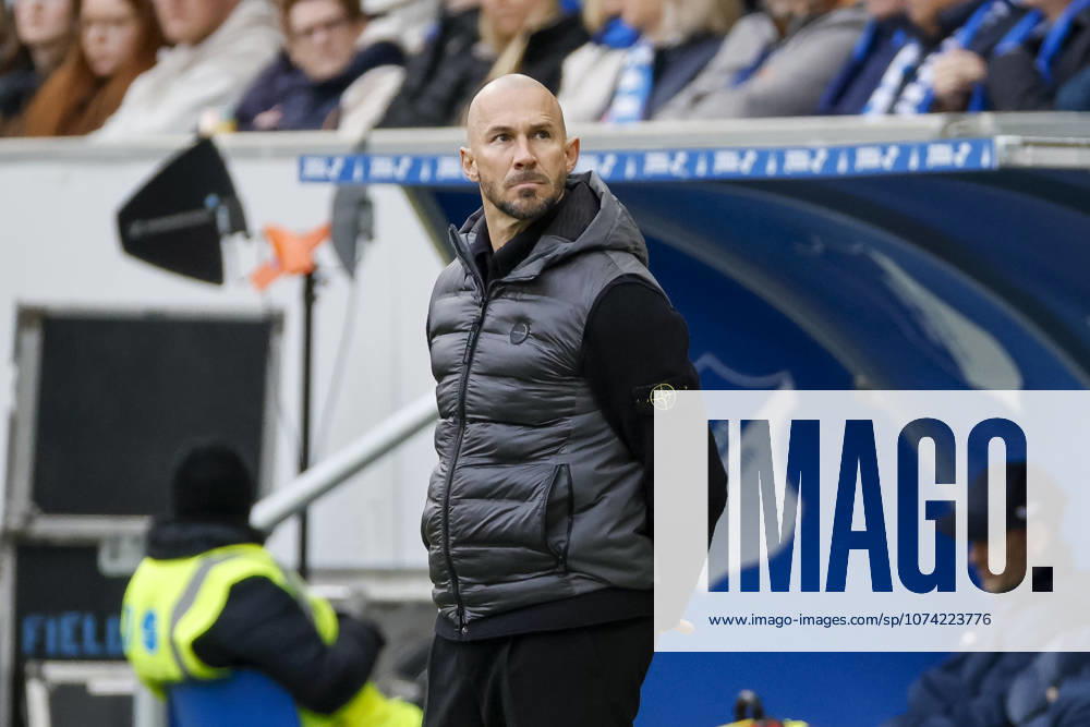 Christian Ilzer TSG Hoffenheim, Coach , Germany, Soccer, 1 Bundesliga, Matchday 26, 2025 2026, TSG Hoffenheim vs VfL Wolfsburg, 14 03 2026, Sinsheim PreZero Arena Germany