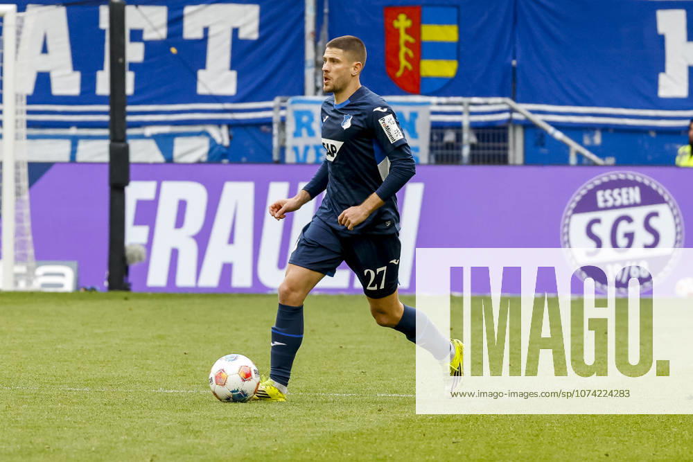Andrej Kramaric TSG Hoffenheim, 27 on the ball , Germany, Soccer, 1 Bundesliga, Matchday 26, 2025 2026, TSG Hoffenheim vs VfL Wolfsburg, 14 03 2026, Sinsheim PreZero Arena Germany