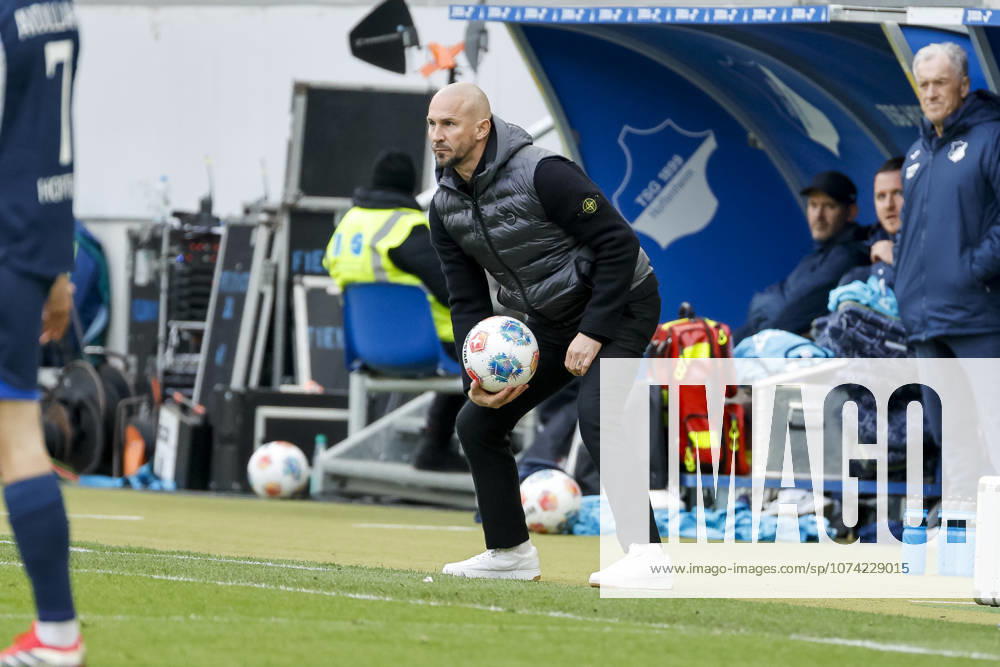 Christian Ilzer TSG Hoffenheim, Coach , Germany, Soccer, 1 Bundesliga, Matchday 26, 2025 2026, TSG Hoffenheim vs VfL Wolfsburg, 14 03 2026, Sinsheim PreZero Arena Germany
