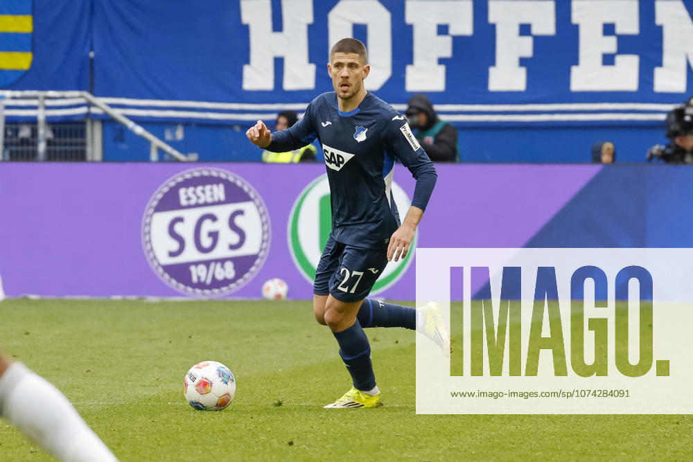 Andrej Kramaric TSG Hoffenheim, 27 on the ball , Germany, Soccer, 1 Bundesliga, Matchday 26, 2025 2026, TSG Hoffenheim vs VfL Wolfsburg, 14 03 2026, Sinsheim PreZero Arena Germany