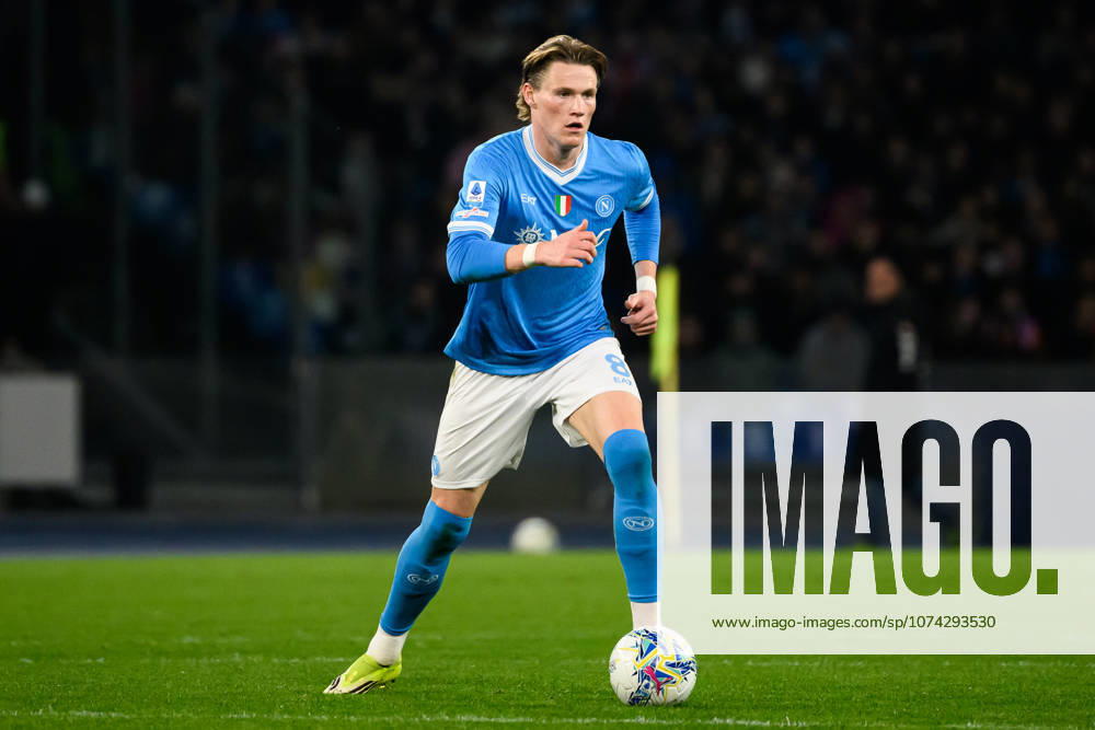 Scott McTominay of SSC Napoli in action during the Serie A 2025 2026 football match between SSC Napoli and US Lecce at Diego Armando Maradona stadium in Naples (Italy), March 14, 2026. andreaxstaccioli
