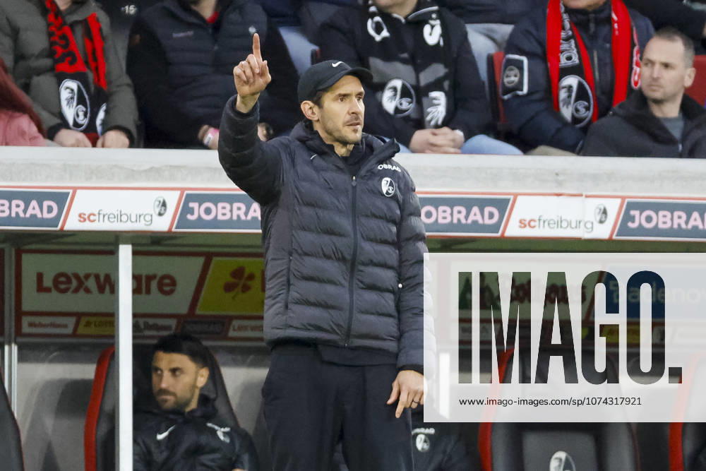 Julian Schuster SC Freiburg, Coach , Germany, Soccer, 1 Bundesliga, Matchday 26, 2025 2026, SC Freiburg vs 1 FC Union Berlin, 15 03 2026, Freiburg im Breisgau Europa Park Stadium Germany