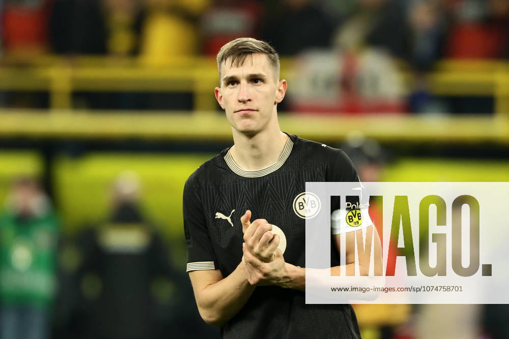 Dortmund, Germany, 21 03 26, Nico Schlotterbeck Borussia Dortmund watches during the Bundesliga 1 match between Borussia Dortmund Hamburger SV at Signal Iduna Park in Dortmund Photo by Joachim Bywaletz DFB DFL REGULATIONS PROHIBIT ANY USE OF PHOTOGRAPHS AS IMAGE SEQUENCES AND OR QUASI VIDEO