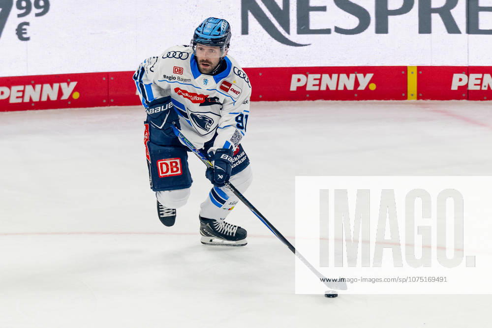 Riley Sheen ERC Ingolstadt, 91 GER, EHC Red Bull Muenchen vs ERC Ingolstadt, Ice Hockey, DEL, Playoffs, Quarterfinals Game 3, Season 2025 2026, 29 03 2026 GER, EHC Red Bull Muenchen vs ERC Ingolstadt, Ice Hockey, DEL, Playoffs, Quarterfinals Game 3, Season 2025 2026, 29 03 2026 Muenchen