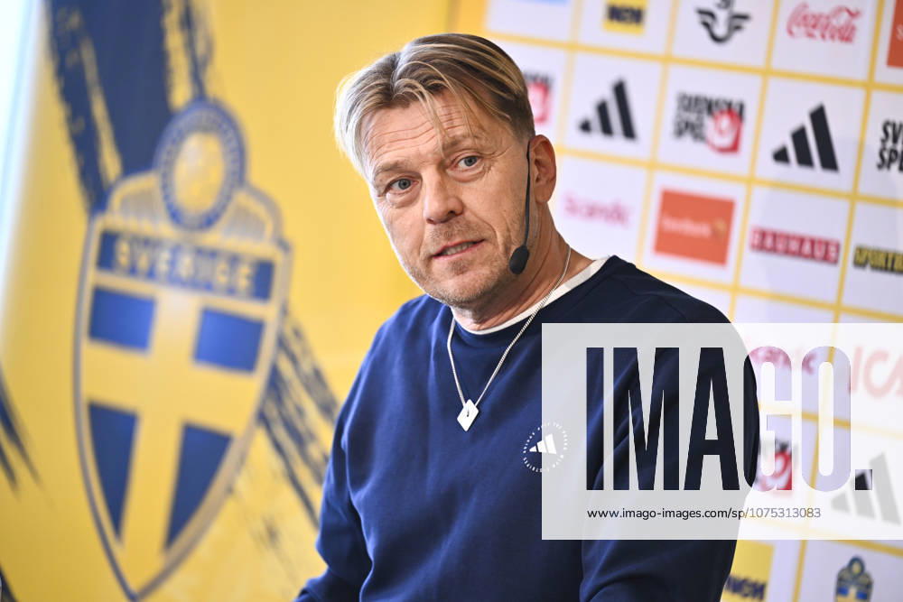 STOCKHOLM, SWEDEN 20260401 U23 national team captain Magnus Wikman presents the squad for the semi final against Norway and the following final or third place match STOCKHOLM SWEDEN