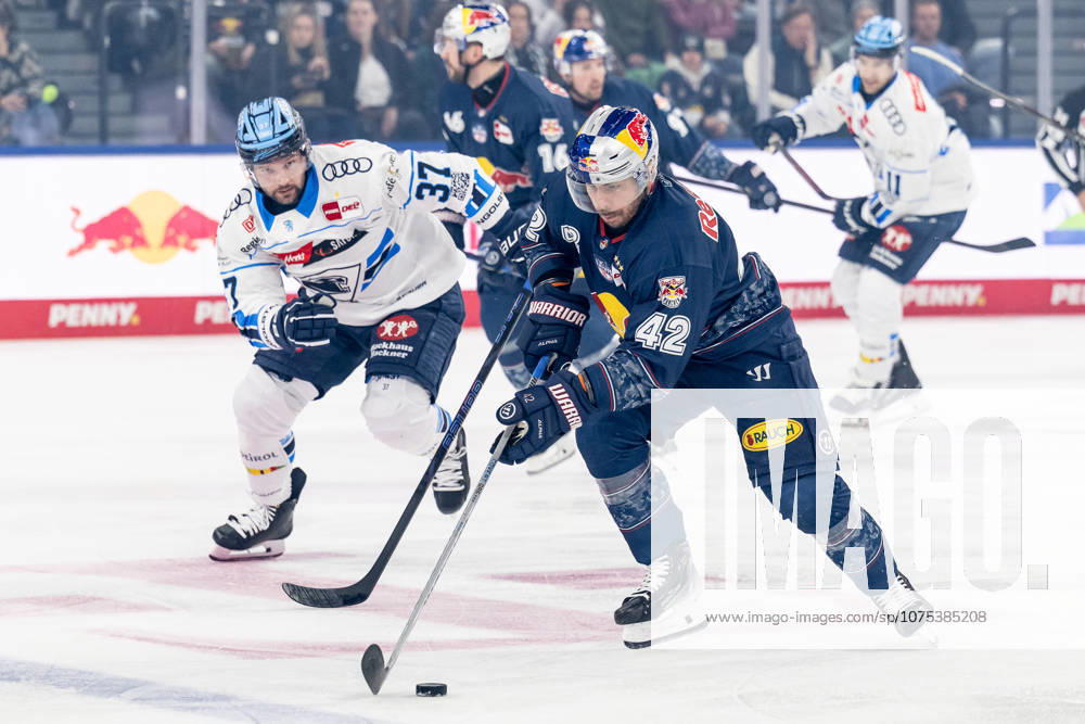 Yasin Ehliz EHC Red Bull Muenchen, 42 GER, EHC Red Bull Muenchen vs ERC Ingolstadt, Ice Hockey, DEL, Playoffs, Quarterfinals Game 5, Season 2025 2026, 02 04 2026 GER, EHC Red Bull Muenchen vs ERC Ingolstadt, Ice Hockey, DEL, Playoffs, Quarterfinals Game 5, Season 2025 2026, 02 04 2026 Muenchen