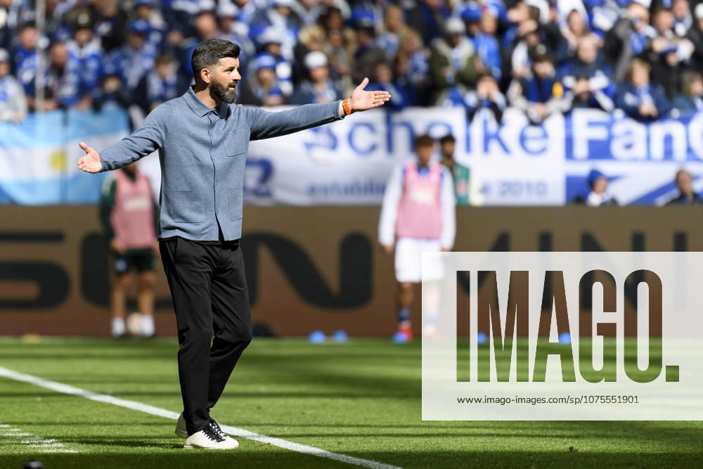 Coach Miron Muslic FC Schalke gestures during the 2 Bundesliga match between FC Schalke 04 and Karlsruher SC, Veltins Arena on April 05, 2026 in Gelsenkirchen, Germany Photo by Max Maiwald DeFodi Images Trainer Miron Muslic FC Schalke gestures during the 2 Bundesliga match between FC Schalke 04 and Karlsruher SC at Veltins Arena on April 5, 2026 in Gelsenkirchen, Germany Photo by Max Maiwald DeFodi Images Photo by Max Maiwald DeFodi Images